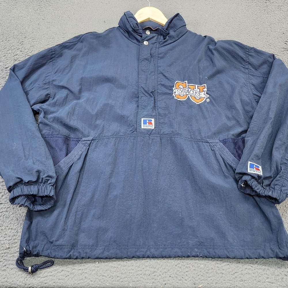 Vintage Syracuse Orange Jacket Mens Large Blue NCAA College Russell Athletic